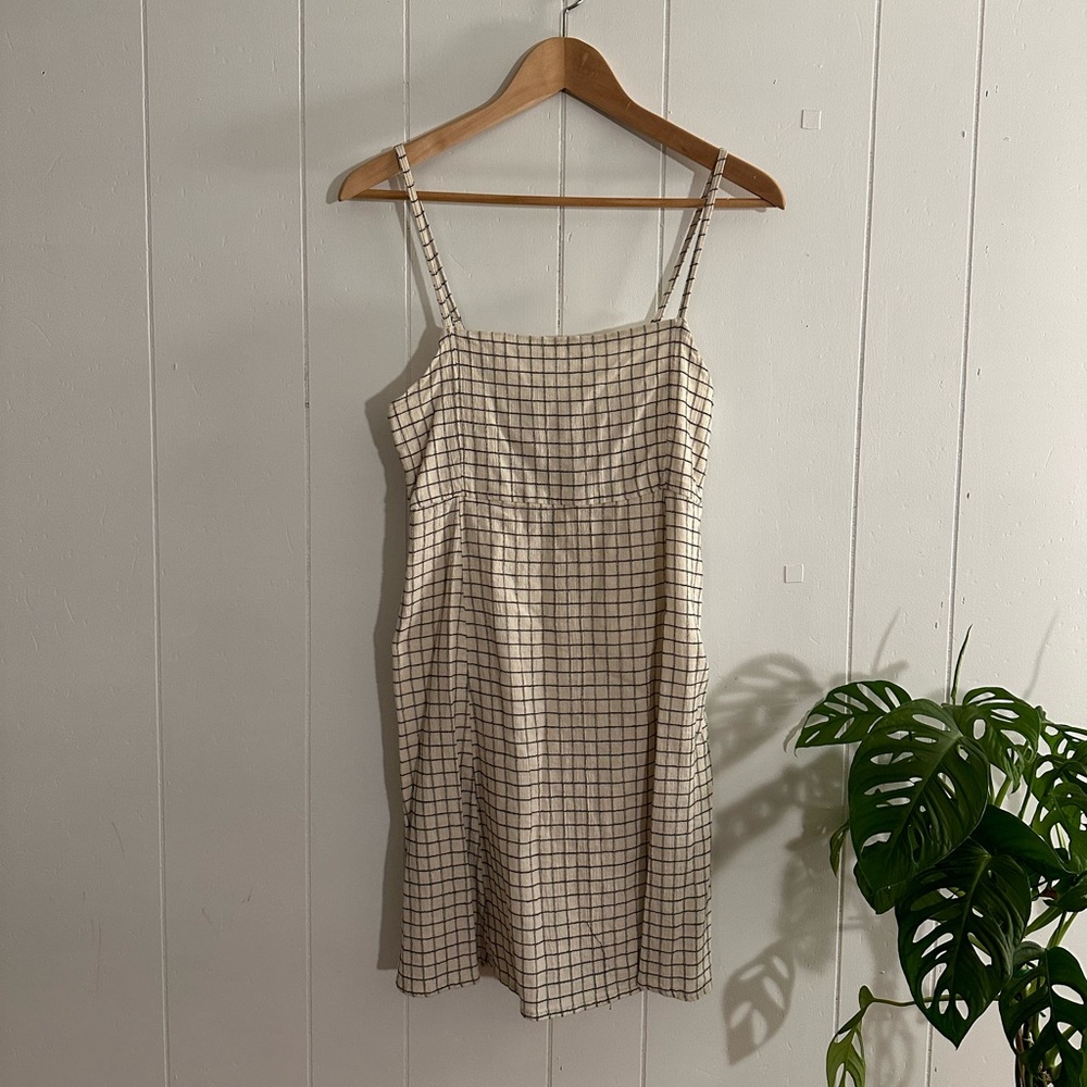 O’Neill windowpane cream & black summer dress